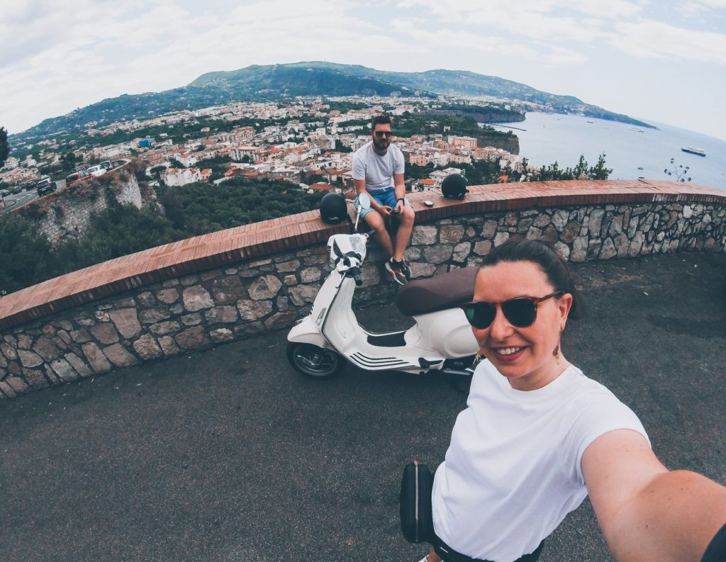 picture of The Vespa Trip with a view of Sorrento at the Amalfi Coast