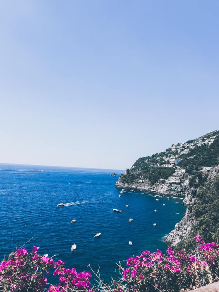picture of the view of the Amalfi Coast during The Vespa Trip