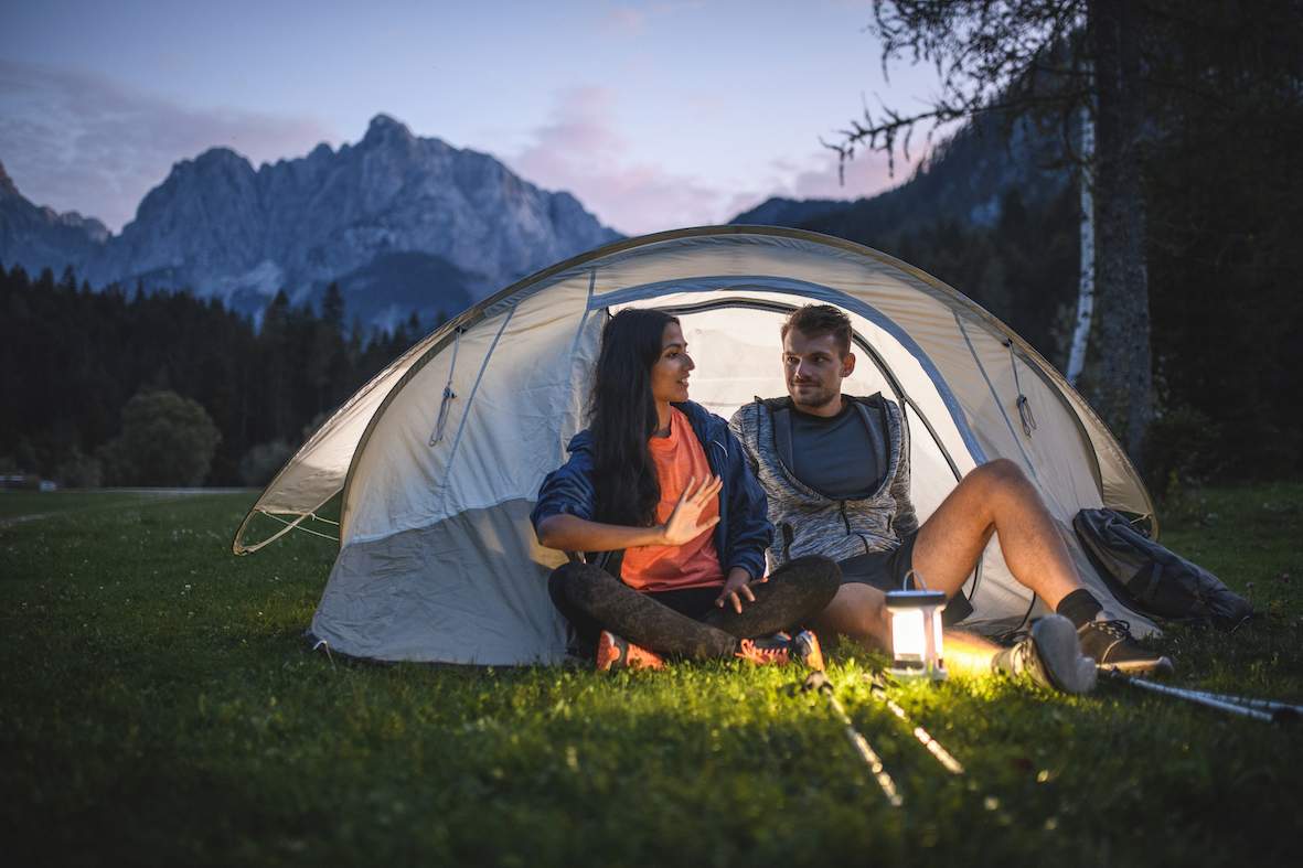 Young Couple Camping in Northwestern Slovenia