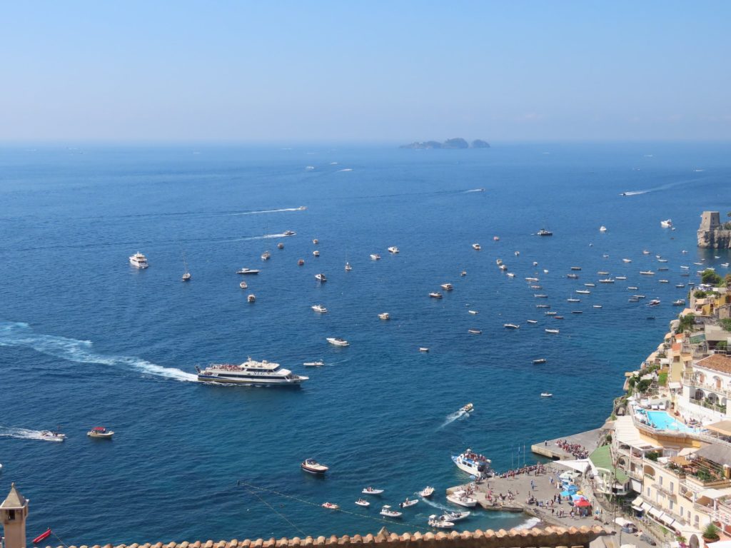 View on the Mediterranean Sea in Positano - the Vespugs in Italy