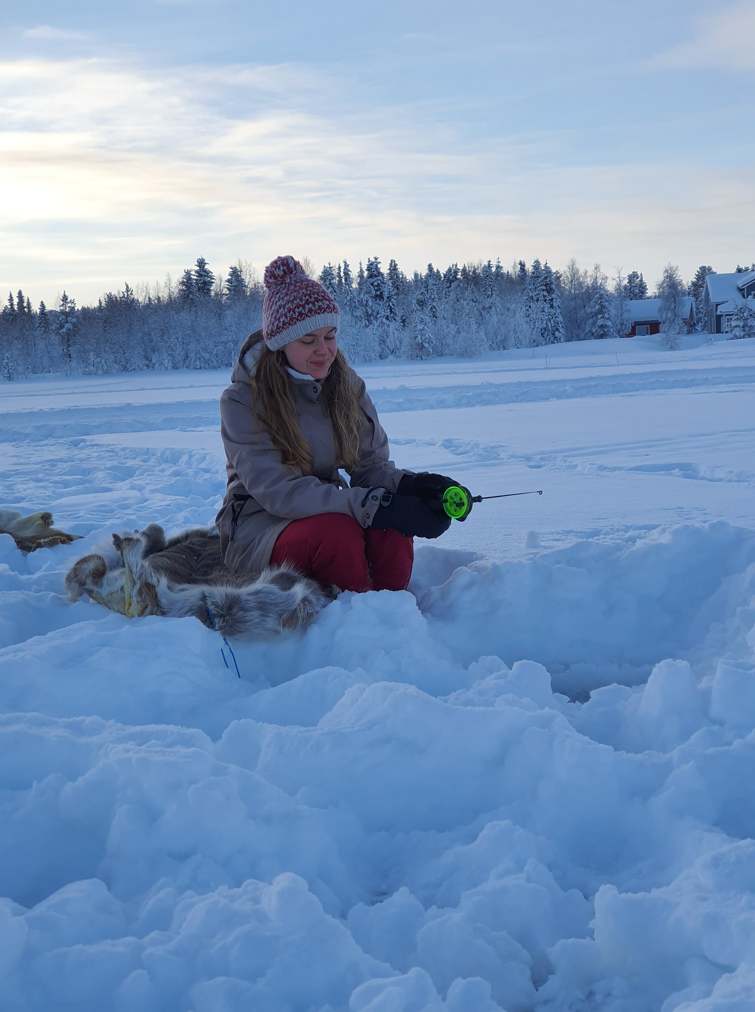 Ijsvissen in Lapland